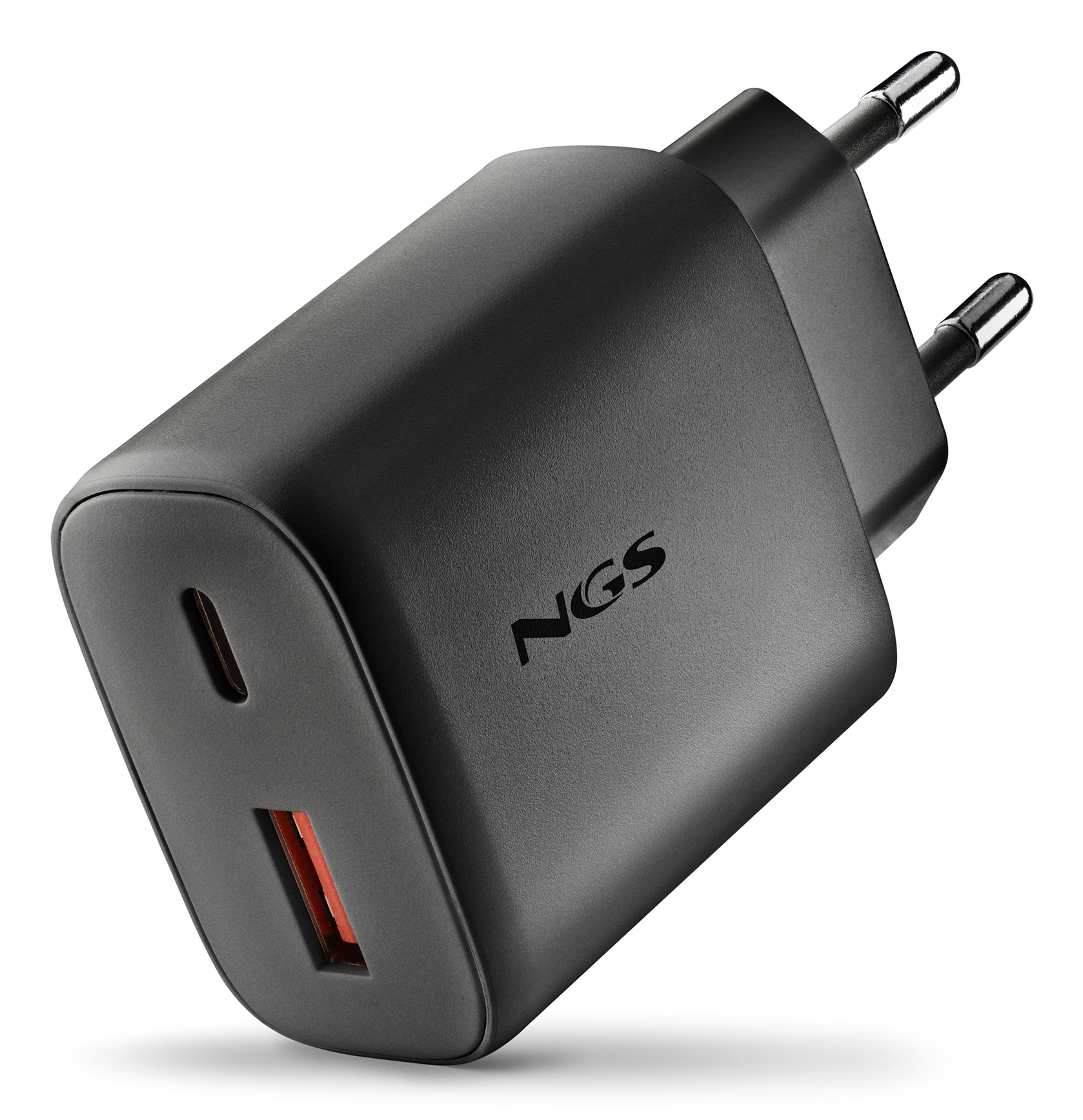 Cargador de pared NGS ERA 45W USB-C USB-A Negro