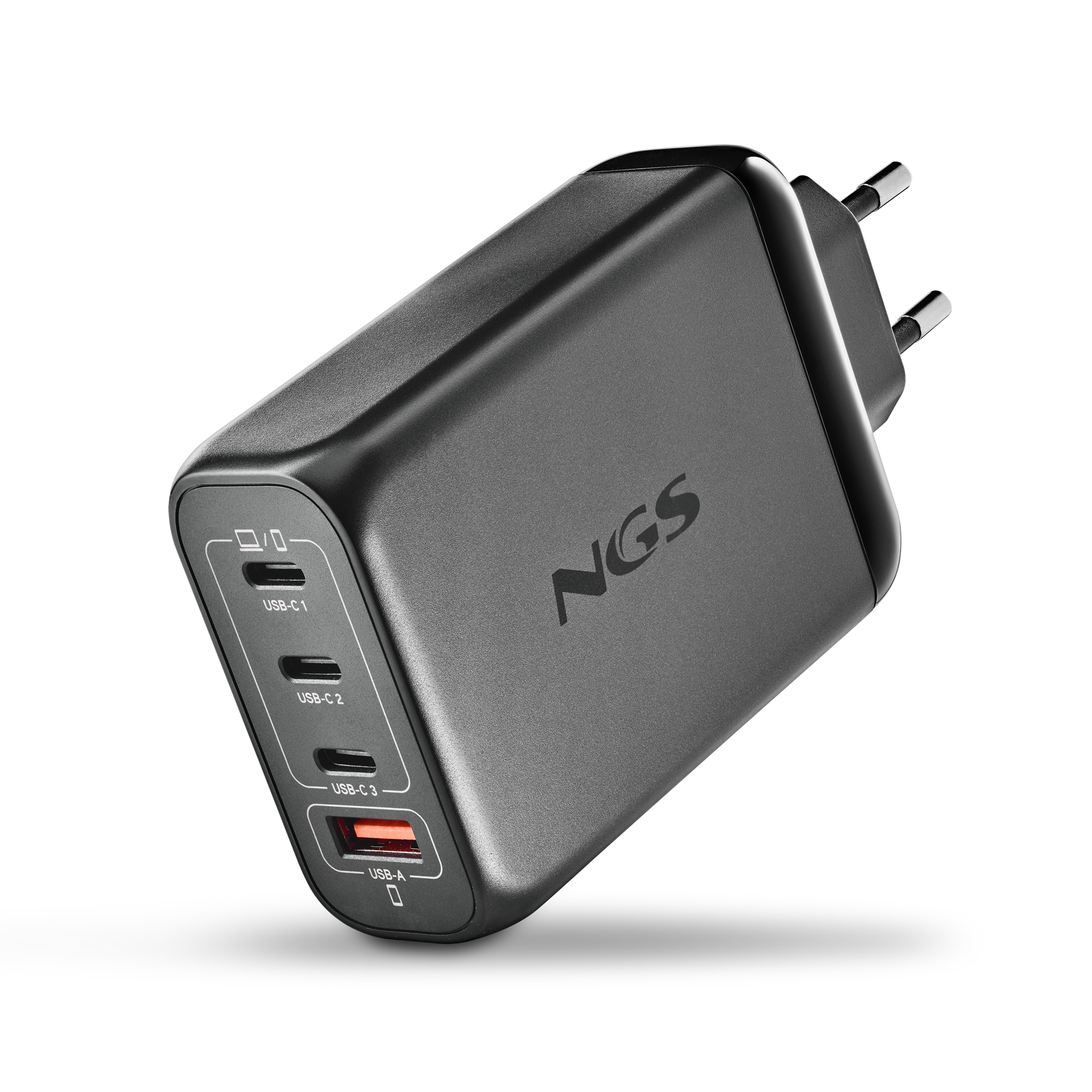 Cargador de pared NGS BUD 140W USB-C USB-A Negro