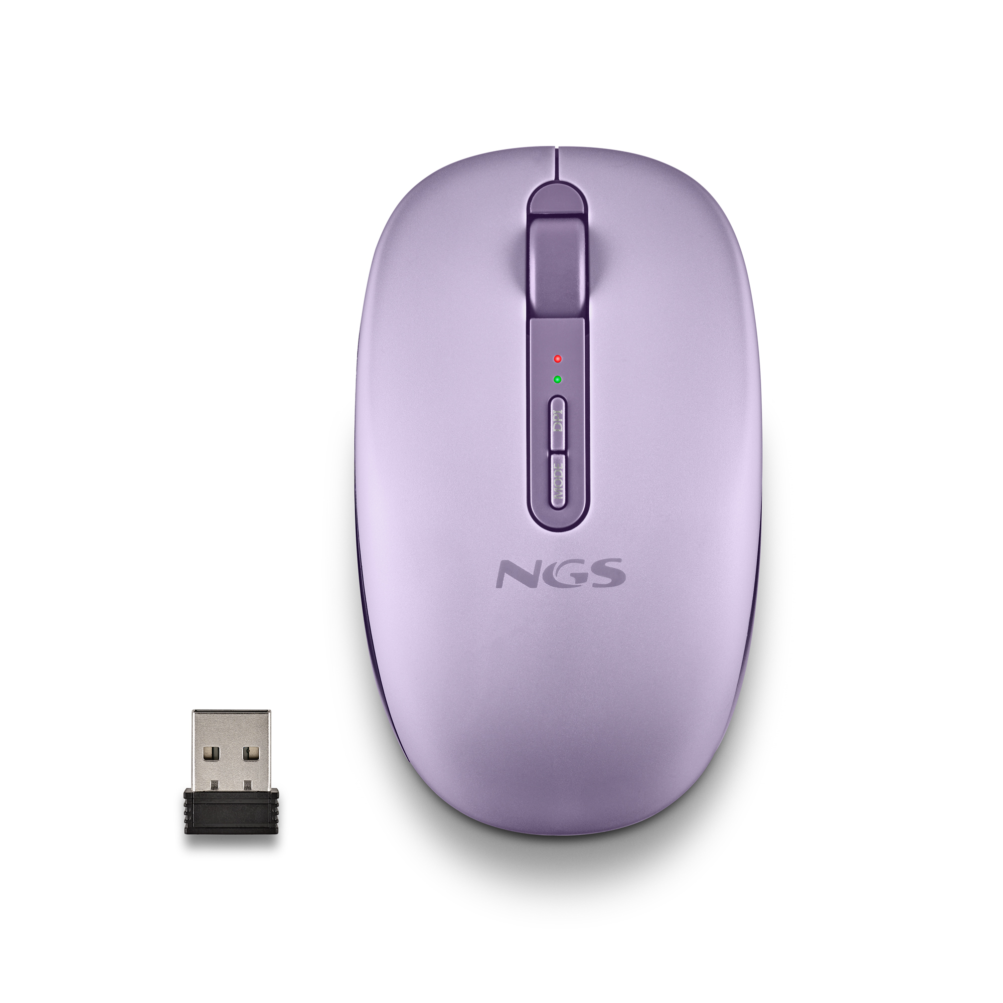 Ratón NGS FOG DUAL Inalámbrico Bluetooth Púrpura