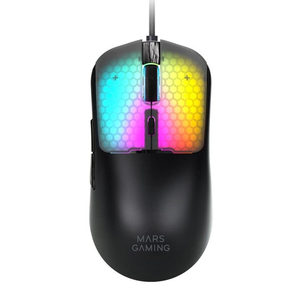 Ratón Mars gaming MM-Viper RGB Con cable Negro