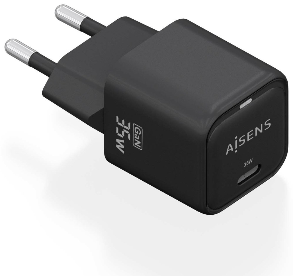 Cargador de pared Aisens ASCH-35W1P023-BK USB-C Negro