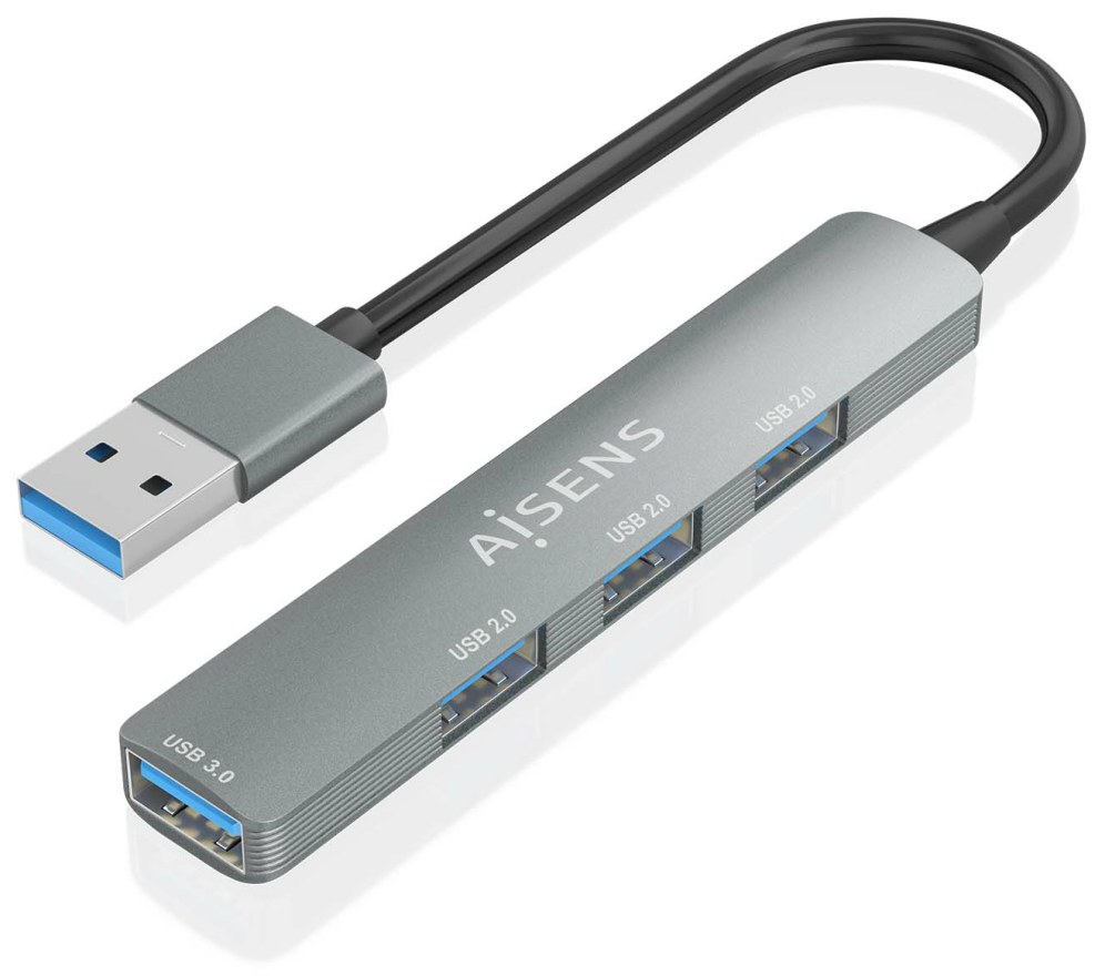 AISENS A106-0859 hub de interfaz USB 3.2 Gen 1 (3.1 Gen 1) Type-A 5000 Mbit/s