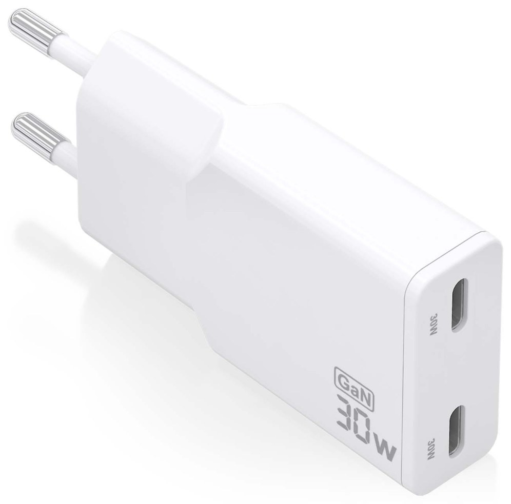 Cargador de pared Aisens ASCH-30W2P048-W USB-C Blanco