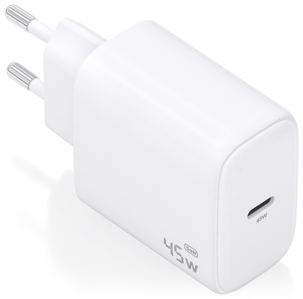Cargador de pared Aisens Cargador GaN 45W 1xUSB-C PD3.0 USB-C Blanco