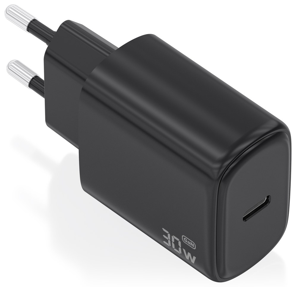 Cargador de pared Aisens Cargador GaN 30W 1xUSB-C PD3.0 USB-C Negro