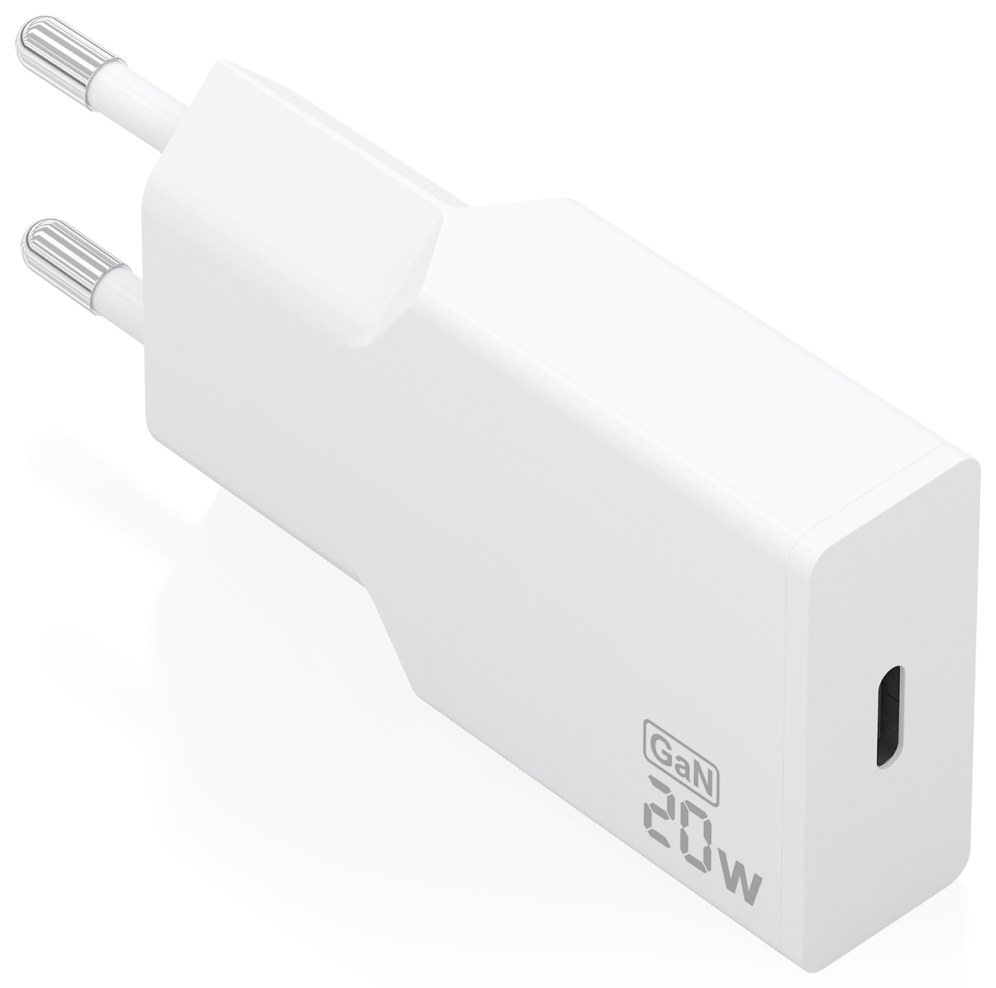 Cargador de pared Aisens Cargador Ultra Delgado GaN 20W USB-C Blanco