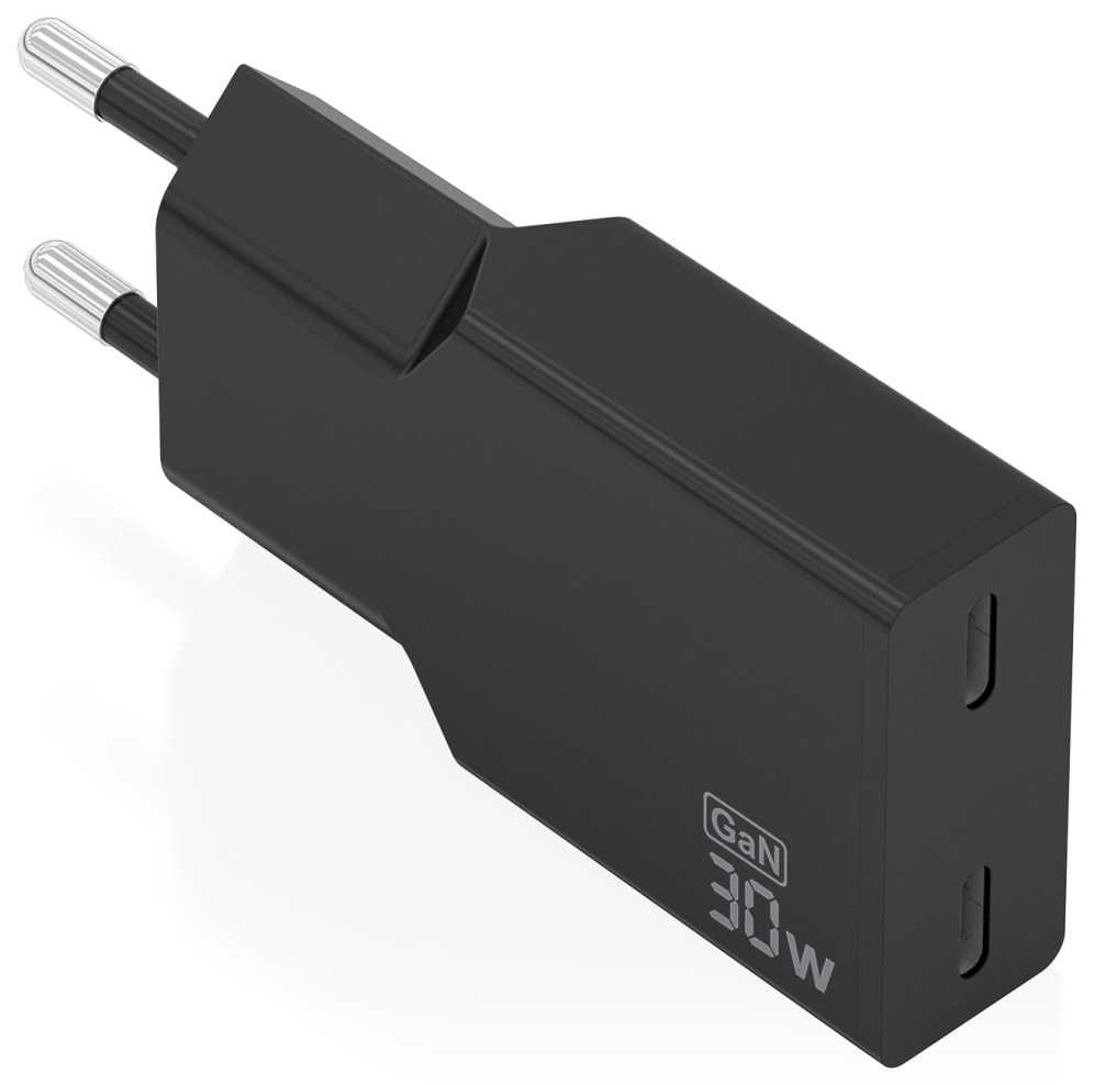 Cargador de pared Aisens Cargador Ultra Delgado GaN 30W USB-C Negro