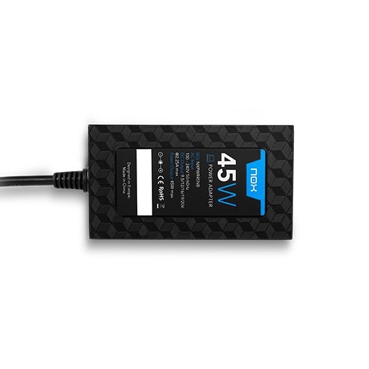 Cargador para portátil NOX NXPWR45NB Clavija de portátil Negro 45W