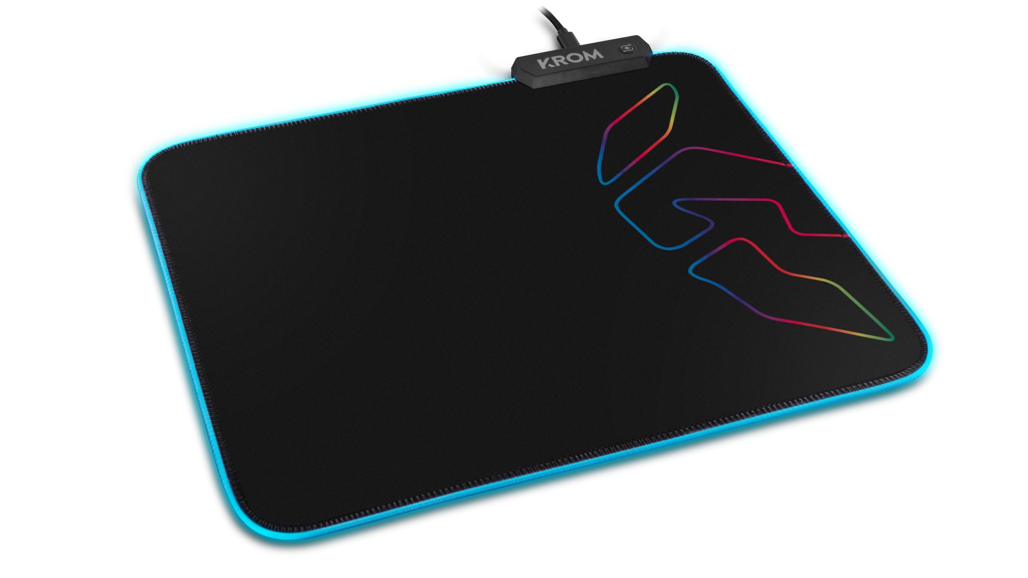 Alfombrilla Krom Knout RGB M Negro