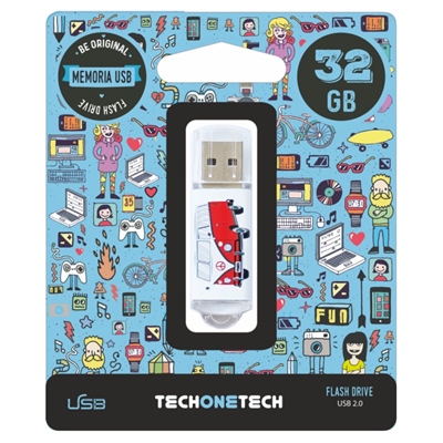Memoria USB Tech One Tech Camper Van-Van 32GB USB-A