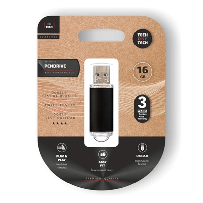 Memoria USB Tech One Tech Basic Pendrive 16GB USB-A