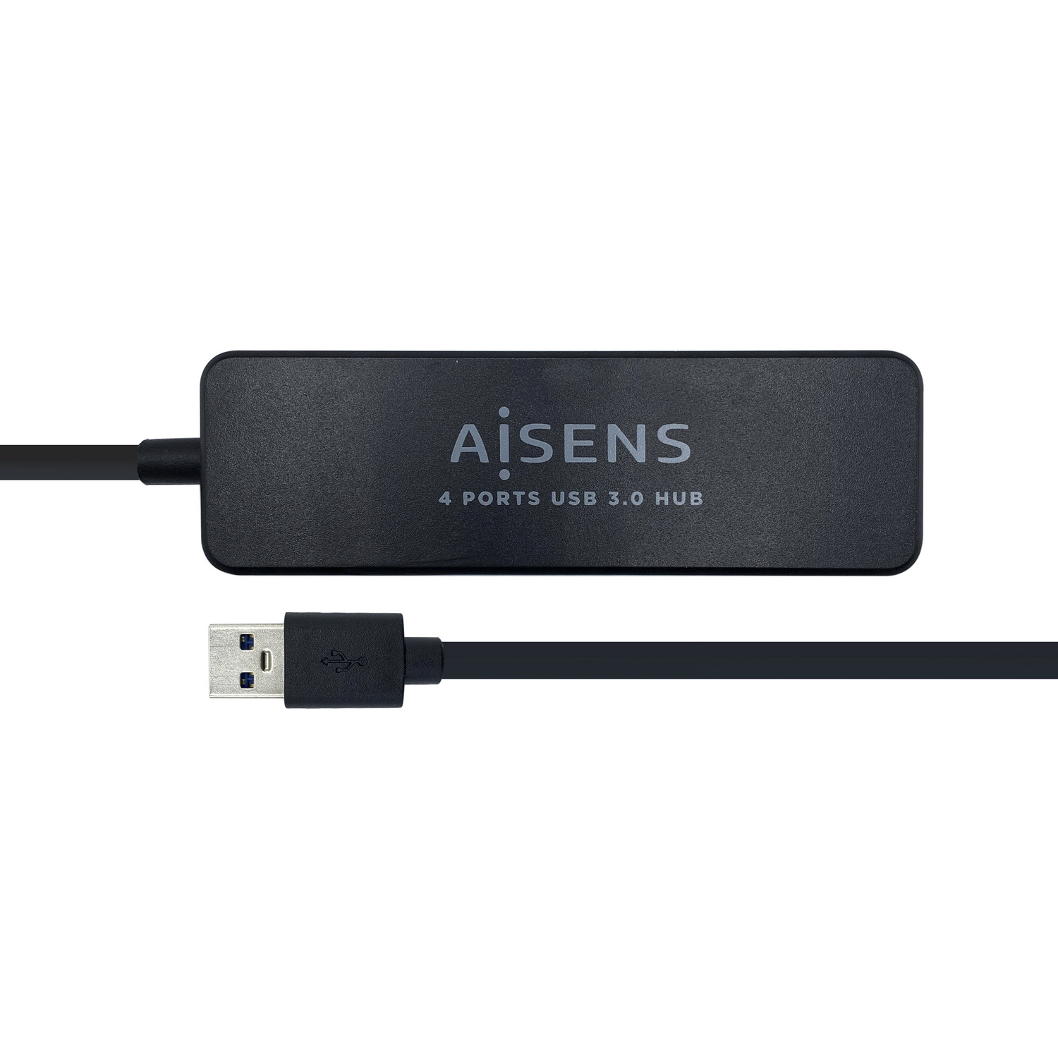 Hub USB Aisens A106-0399 4 puertos USB 3.0 Negro 30cm