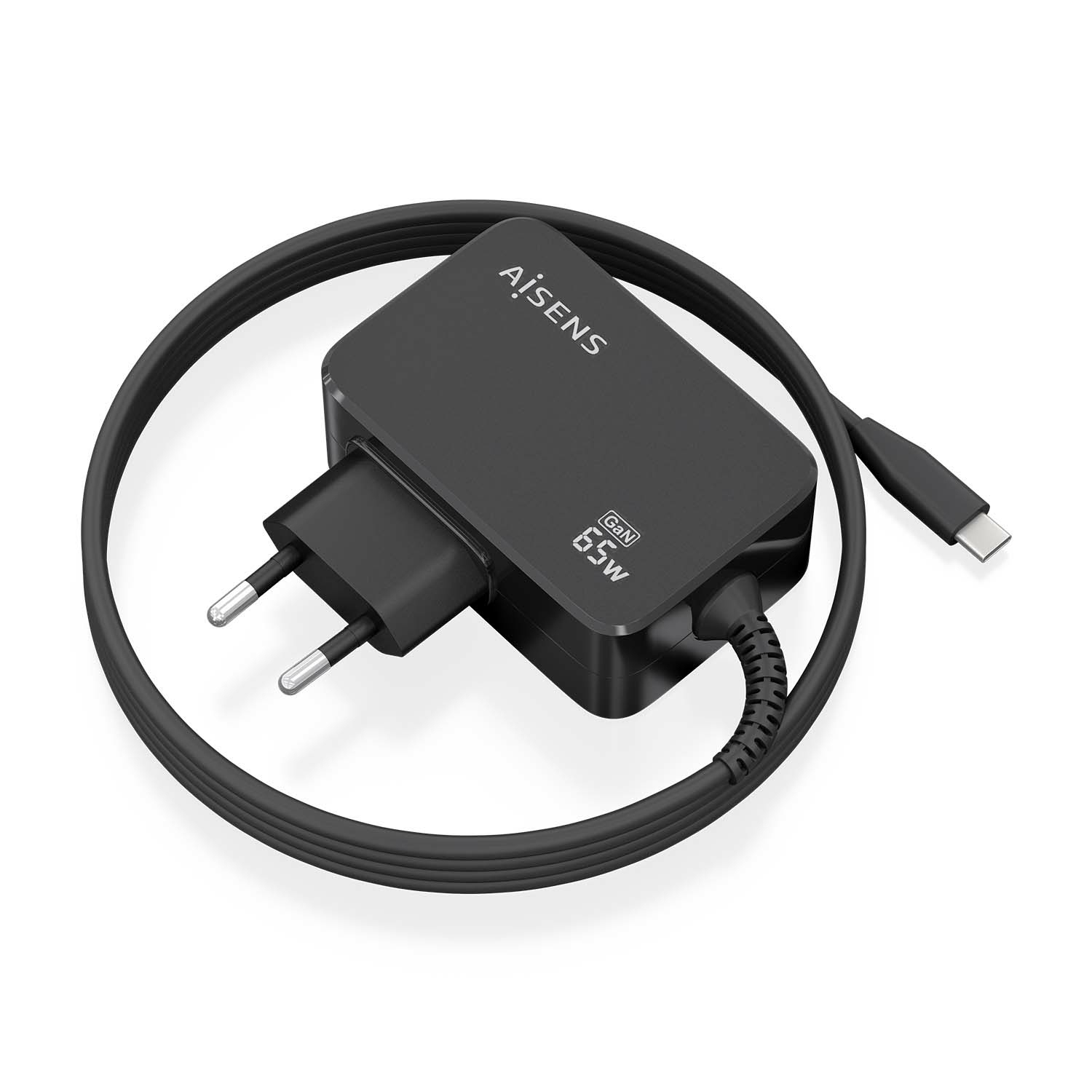 Cargador de pared Aisens ASCH-1PD65WL033 USB-C Negro