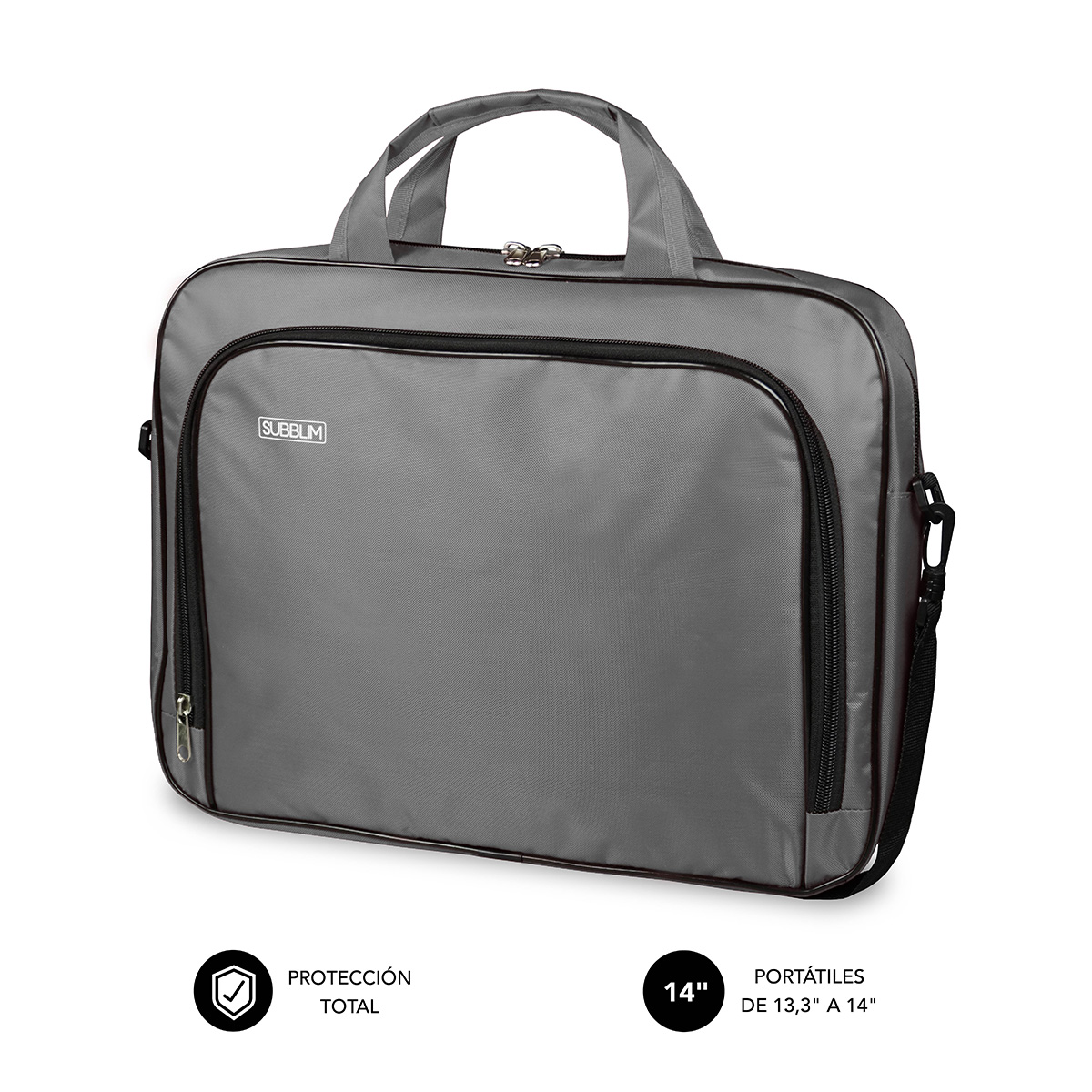 Bandolera Subblim Oxford Laptop Bag 14" Gris