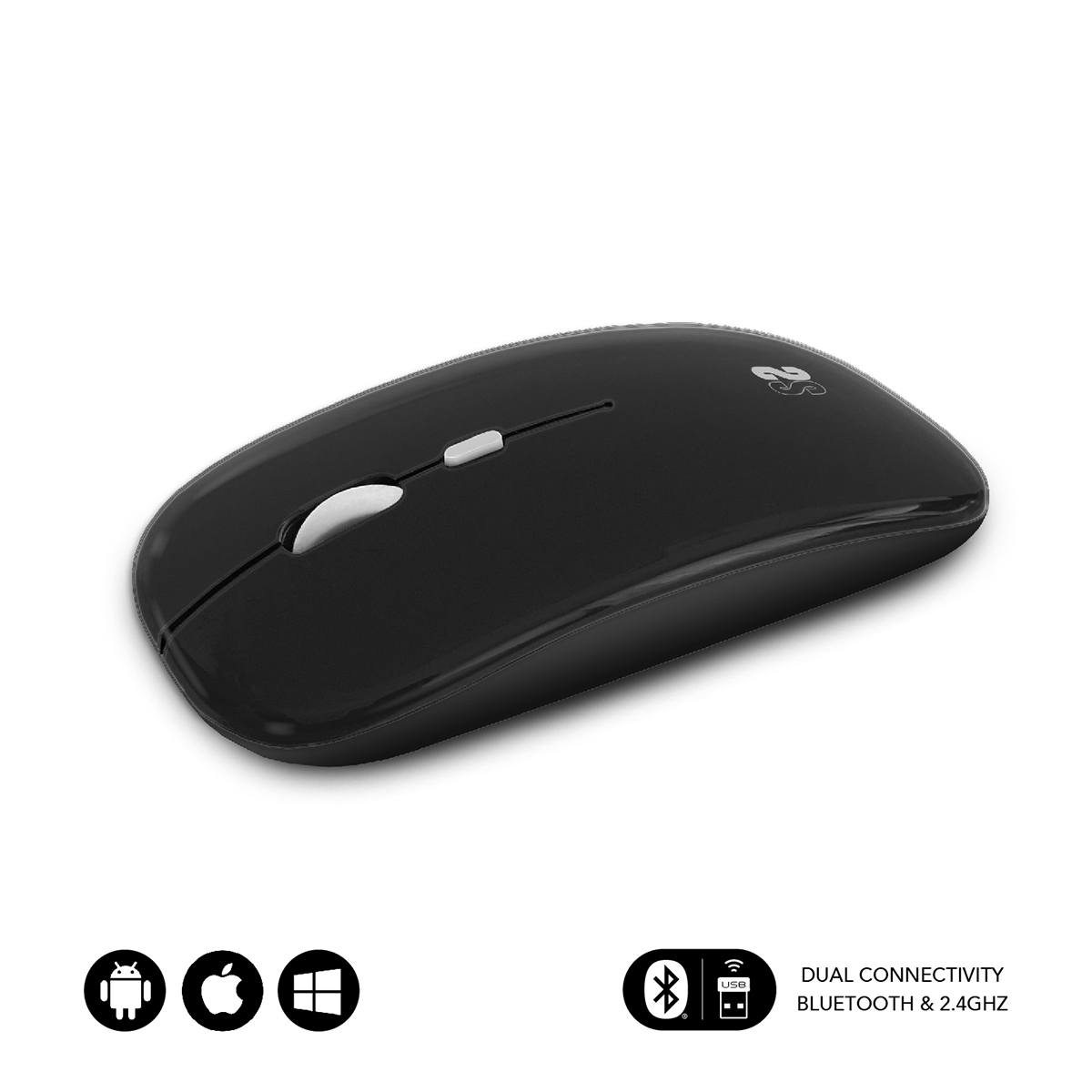 Ratón Subblim Dual Flat Inalámbrico Bluetooth Negro