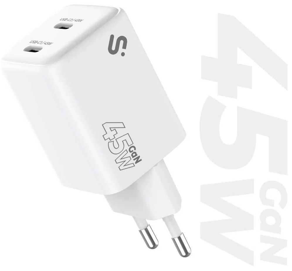 SUBBLIM Cargador GaN 45W Doble USB-C