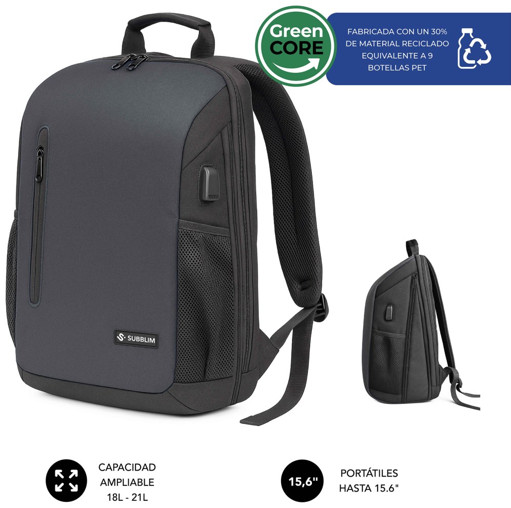 Mochila Subblim Nomad Xpand Air Padding 15.6" Negro