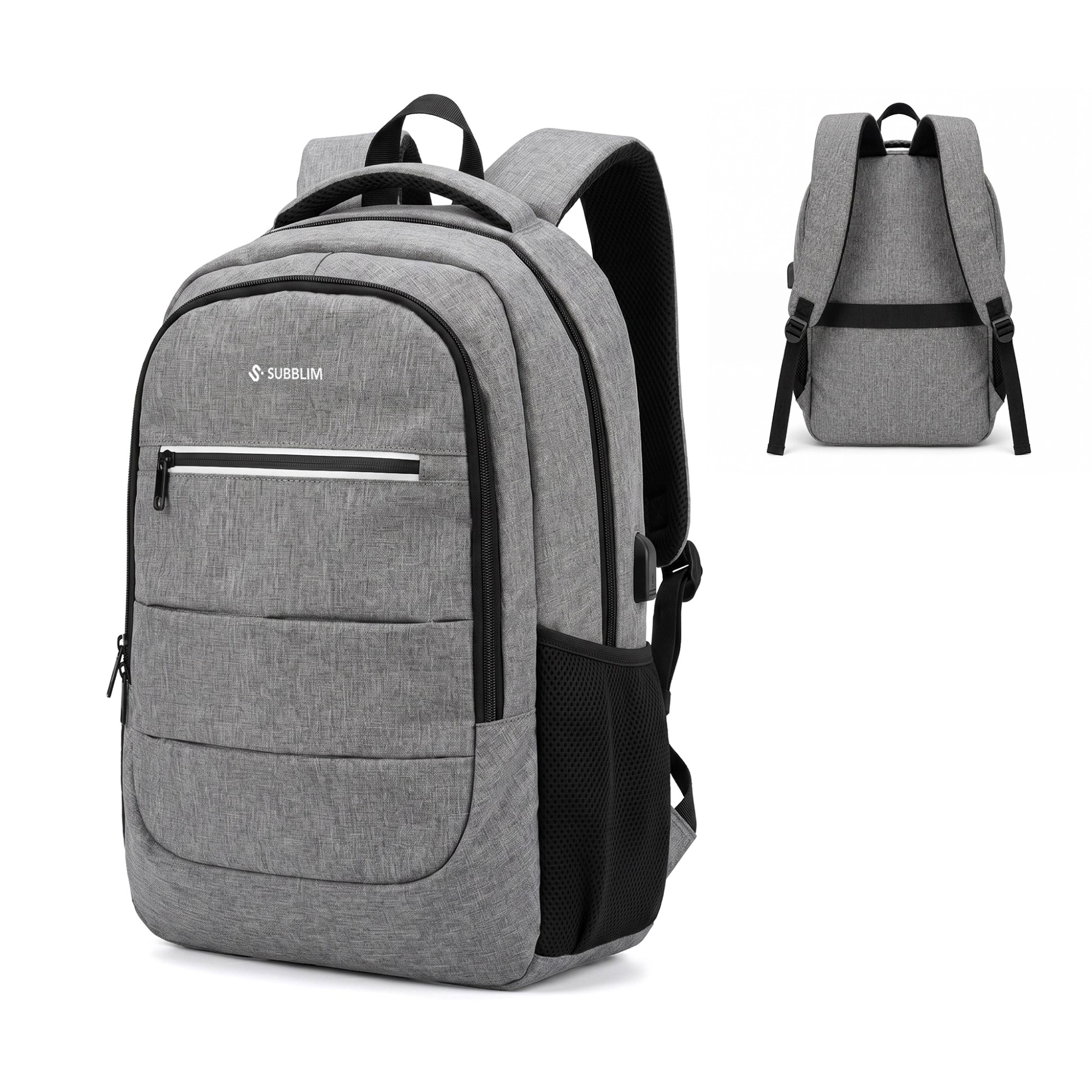 Mochila Subblim City Plus Backpack 16 13.3" Gris