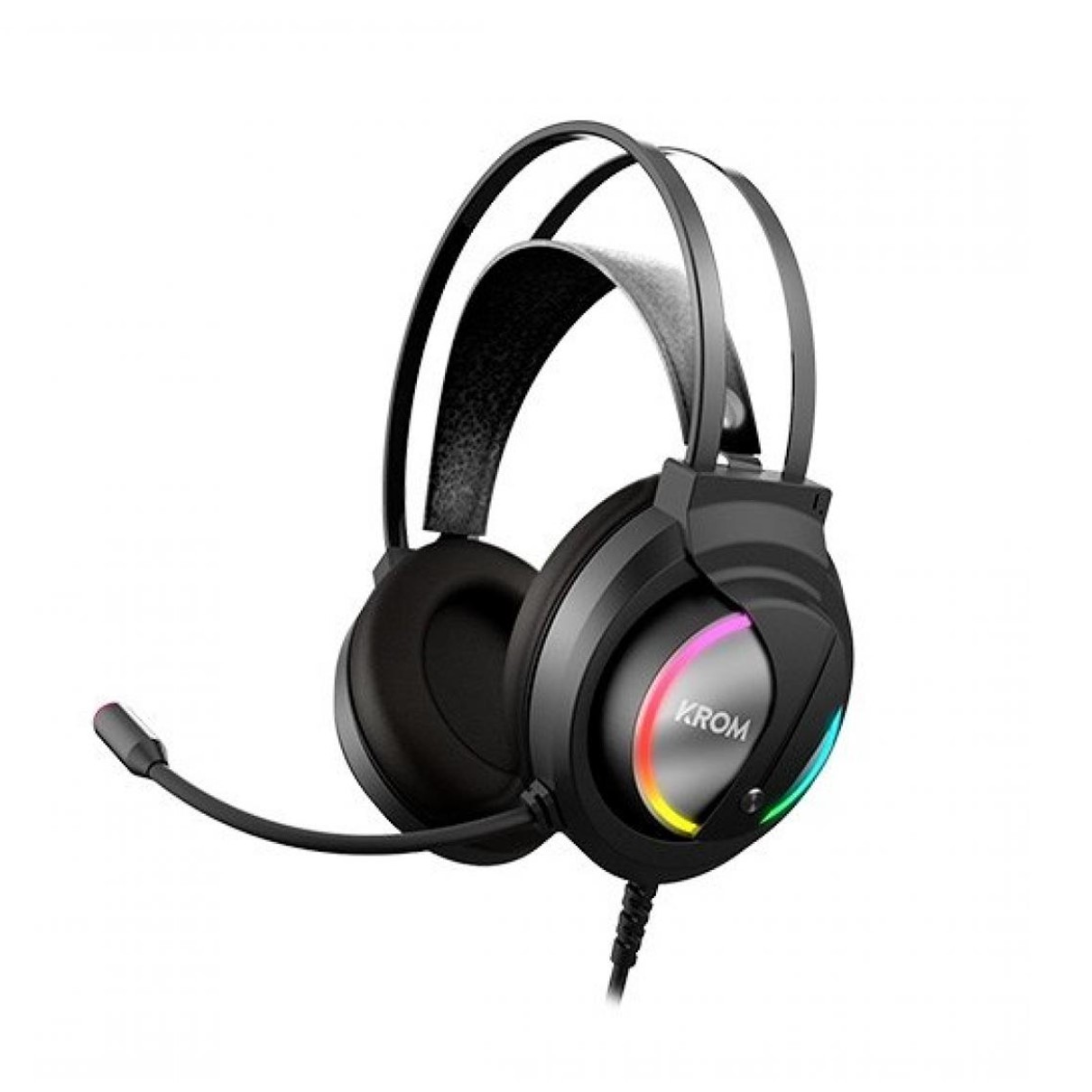 Auriculares Krom Kappa Diadema USB-A Negro