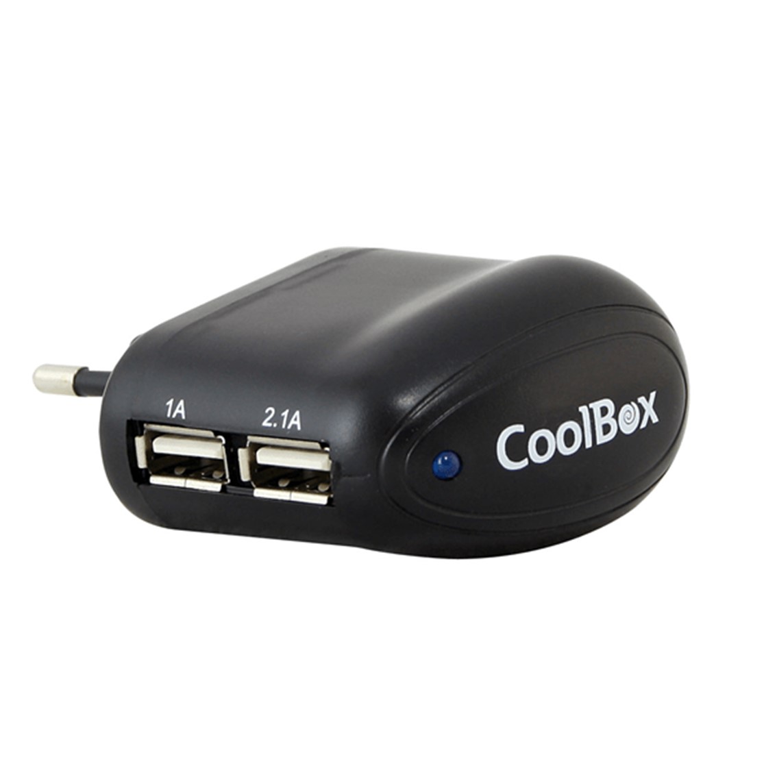 Cargador de pared CoolBox UX-2 USB-A Negro