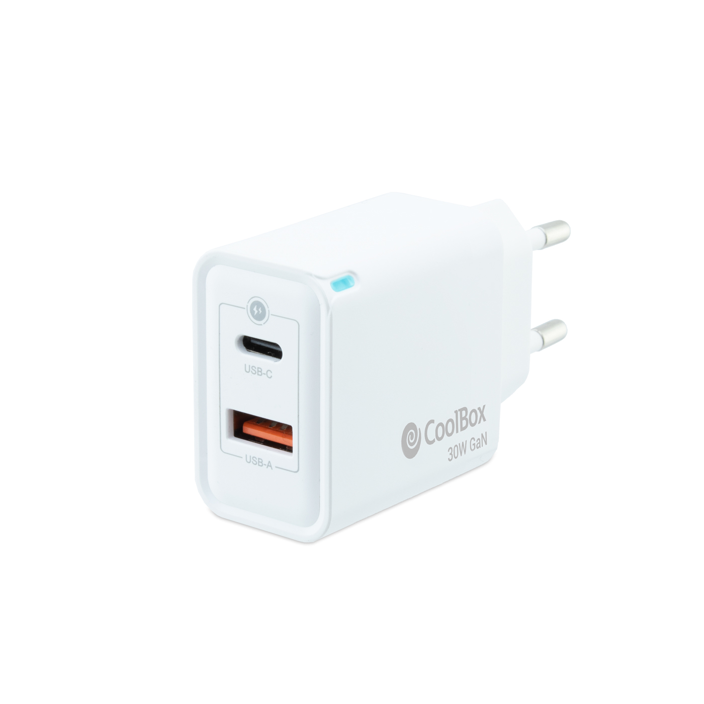 Cargador usb pared coolbox 30w gan