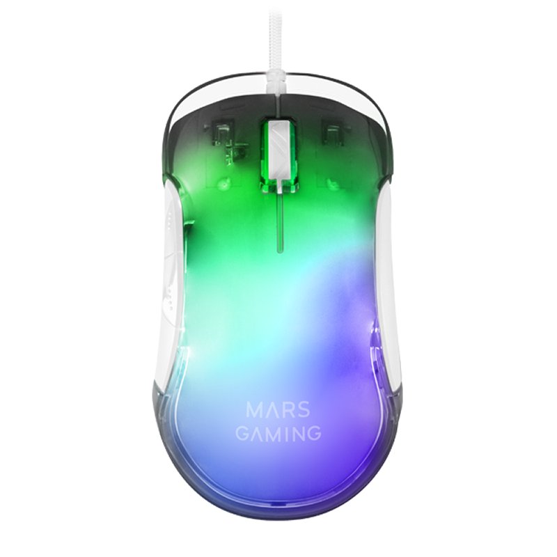 Ratón Mars gaming MMGLOW Con cable Blanco