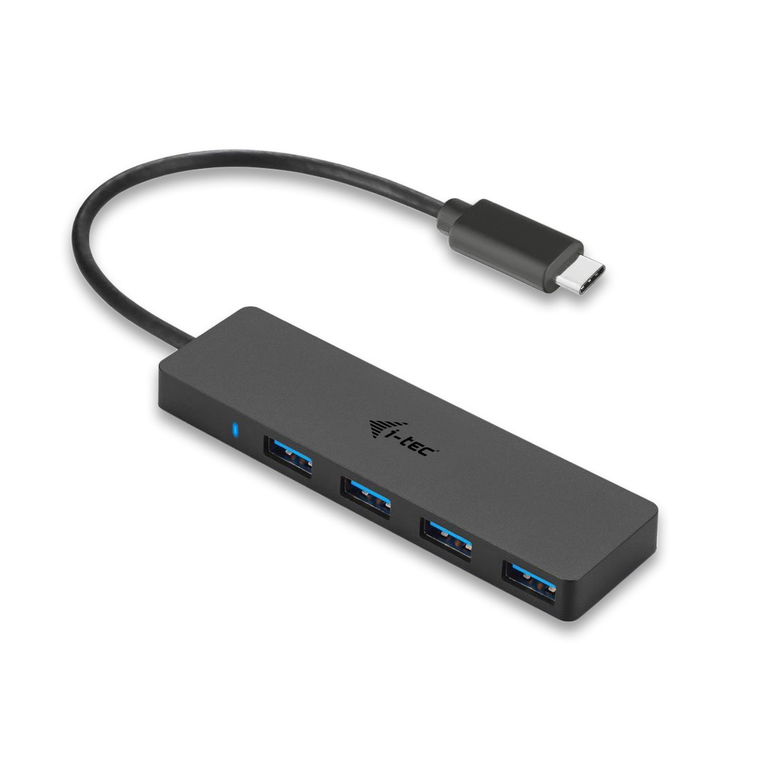 Hub i-tec USB-C Delgado 4 Puertos USB 3.2 Negro