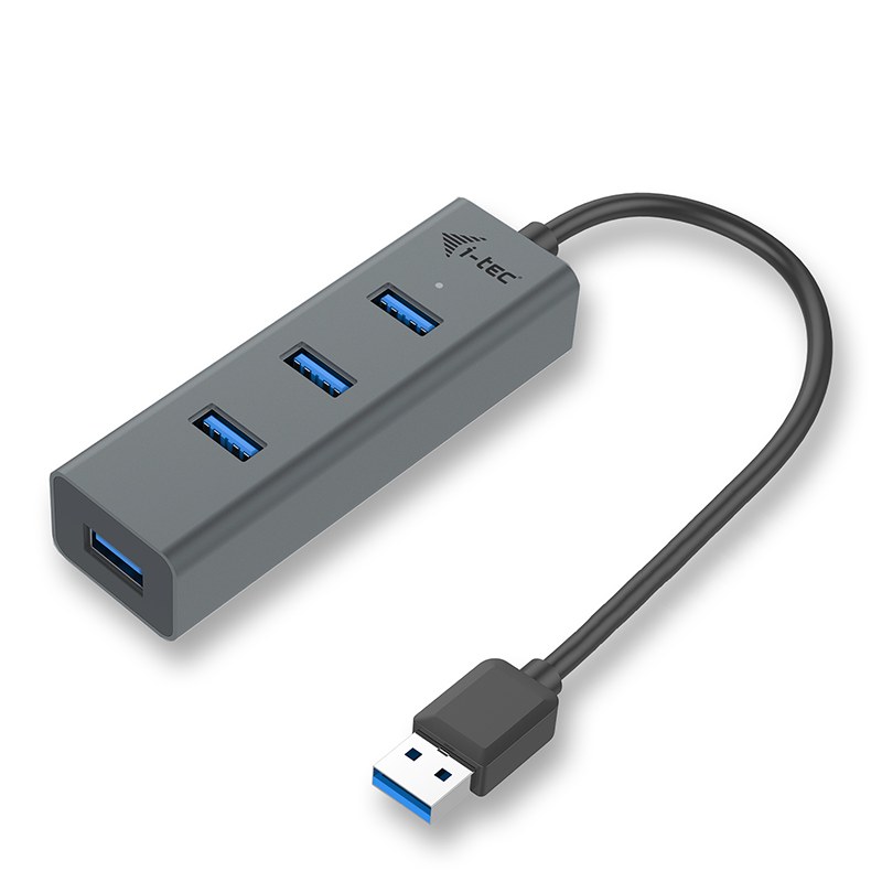 Hub i-tec USB 3.0 4 puertos Gris