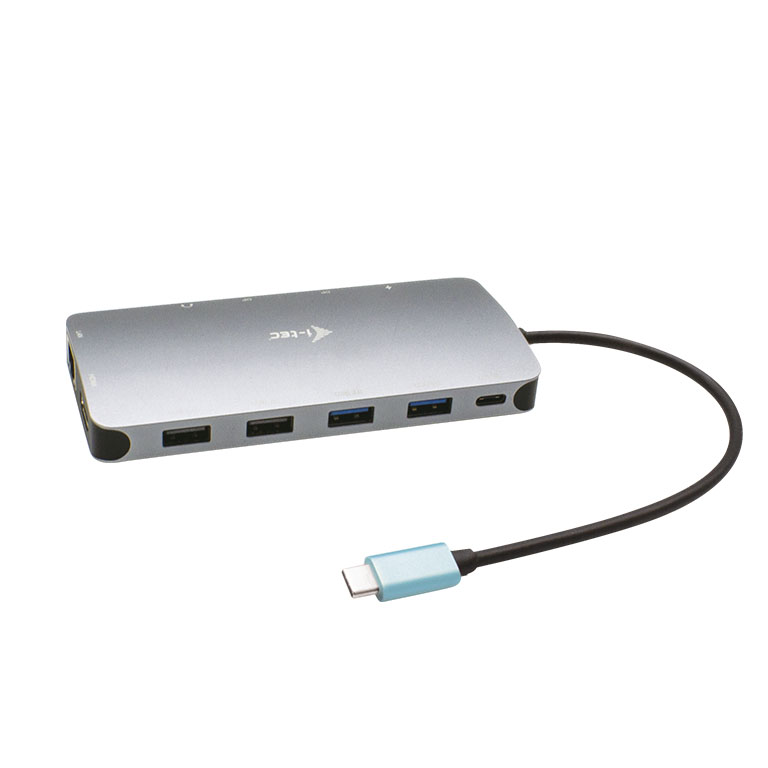 Hub USB-C i-tec Nano Docking Station 3x DisplayPort HDMI 100W Plata