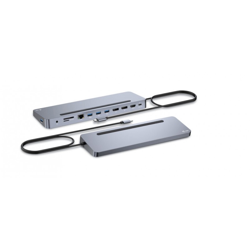 Dock i-tec USB-C Ergo 3x LCD 100W 3 Monitores Plata