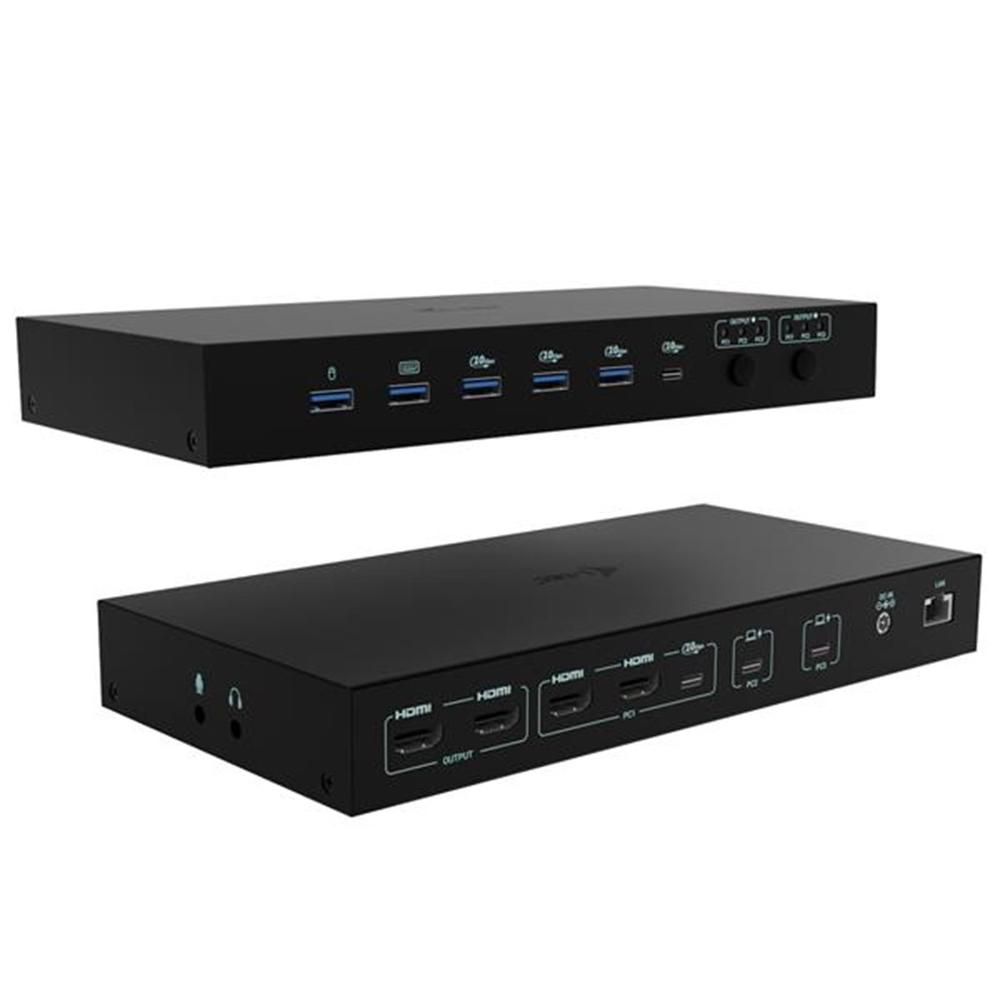 Docking station i-tec 12 en 1 USB-C 4 HDMI 92W Power Delivery Negro