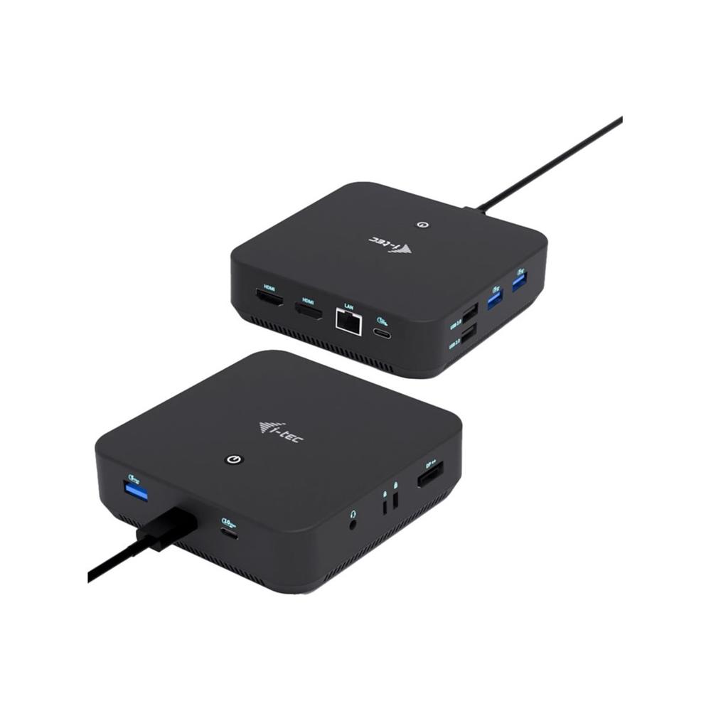 Docking station i-tec 12 en 1 USB-C 3 monitores 4K HDMI DisplayPort 100W Negro