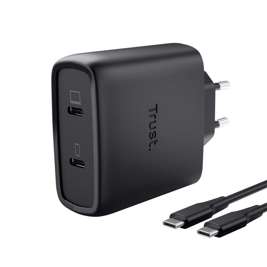 Cargador de pared Trust Maxo USB-C Negro 65W