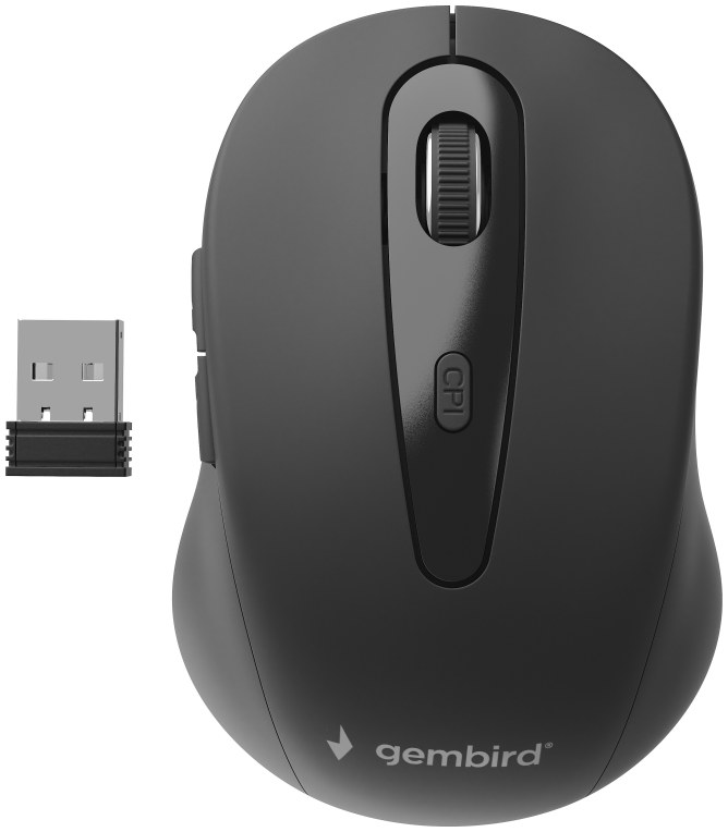 Ratón Gembird MUSW-6B-01 Inalámbrico Negro