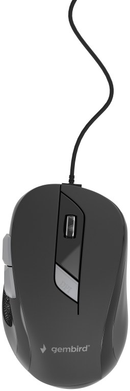 Ratón Gembird MUS-6B-01 Con cable Negro