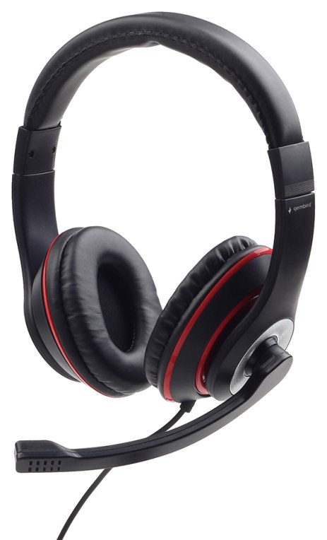 Auriculares Gembird MHS-03-BKRD Diadema Jack 3,5 mm Negro