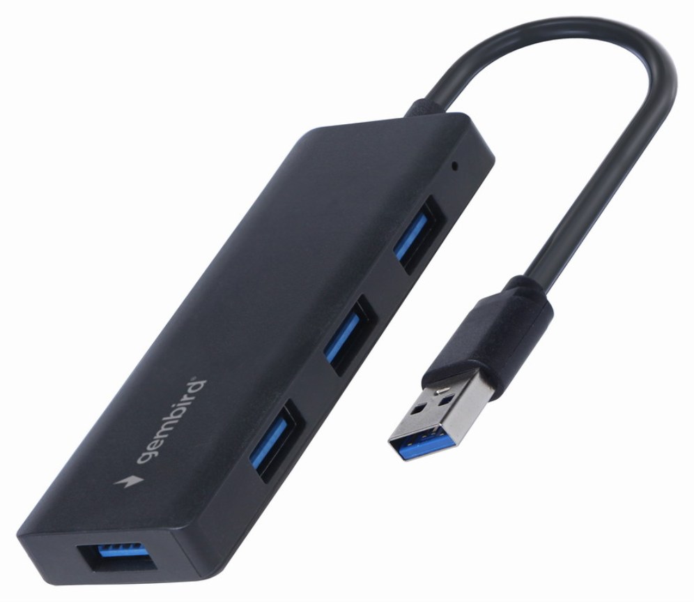 Hub USB Gembird UHB-U3P4-03 4 puertos USB 3.2 Negro