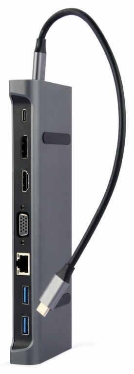 Gembird A-CM-COMBO9-02 base para portátil y replicador de puertos Alámbrico USB 