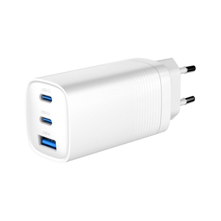 Cargador de pared Gembird TA-UC-PDQC65-01-W USB-C USB-A Blanco 65W