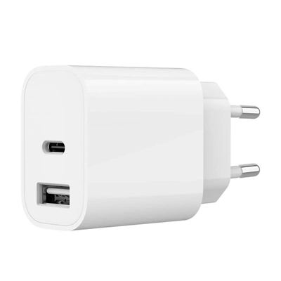 Cargador de pared Gembird TA-UC-2AC12-01 USB-C USB-A 12W