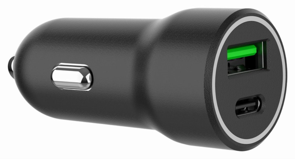 Cargador de coche Gembird TA-UC-A2PDQC20-CAR-01 USB-C USB-A Negro