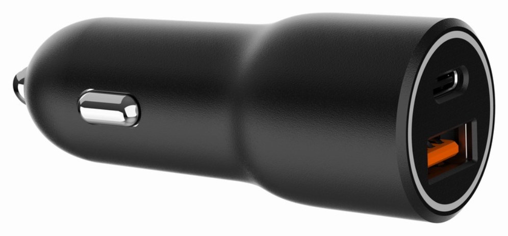Cargador de coche Gembird TA-UC-AC2PDQC38-CAR-01 USB-C USB-A Negro 38W