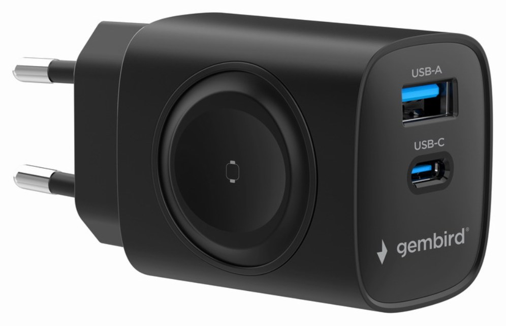 Cargador de pared Gembird TA-UC-PDQCW20-01-BK USB-C Negro 20W
