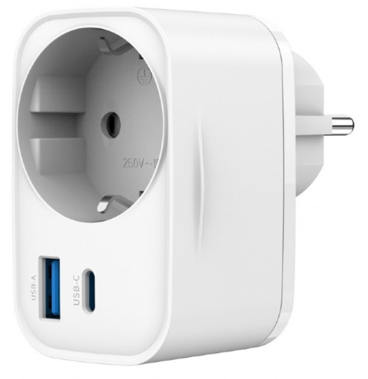 Cargador de pared Gembird TA-ACPDQC20-01-W USB-C USB-A Blanco 3680W