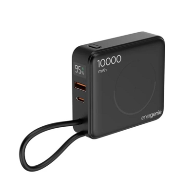 Batería externa Gembird PB10-WPC15-LCD-01 Inalámbrico Negro
