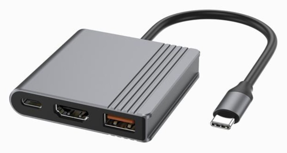 Gembird A-CM-COMBO3-05 hub de interfaz USB Tipo C 10000 Mbit/s Gris