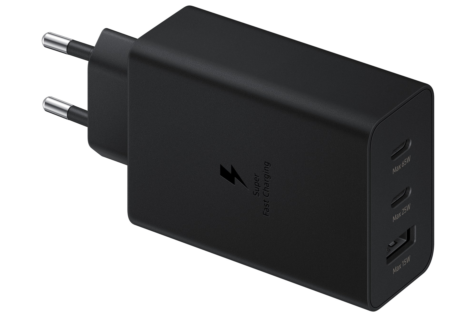 Cargador de pared Samsung EP-T6530 USB-C USB-A Negro 65W