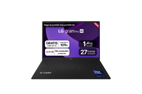 Portátil LG 16Z90TR 16" WQXGA Intel Core Ultra 7 255H 32GB 1TB SSD NVIDIA RTX 5050