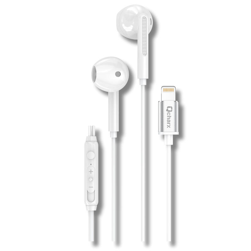 Auriculares Qcharx international Beat 2 Intraurales con cable Lightning Blanco