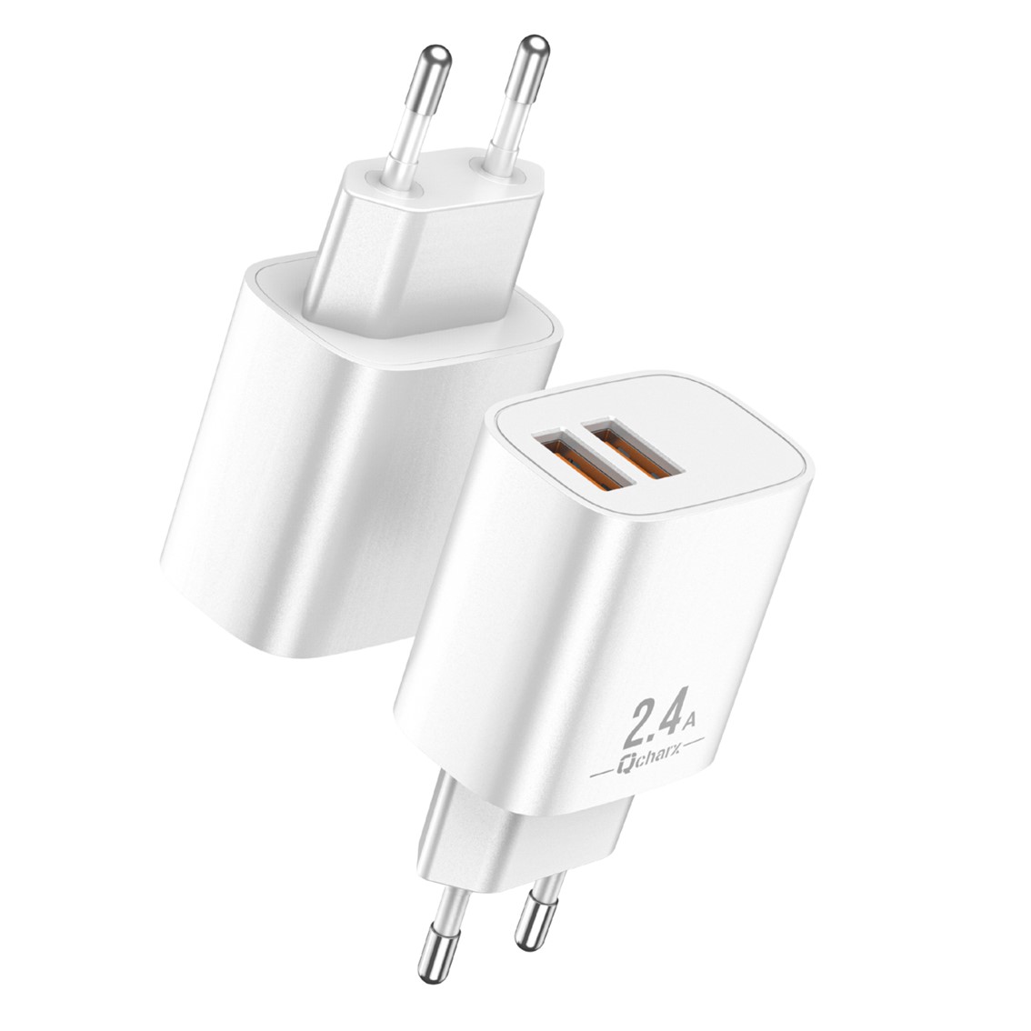 Cargador de pared Qcharx international APOLO 2.4A USB-A Blanco 2W